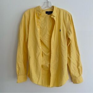 SOLD Ralph Lauren yellow polo button up shirt, slim fit